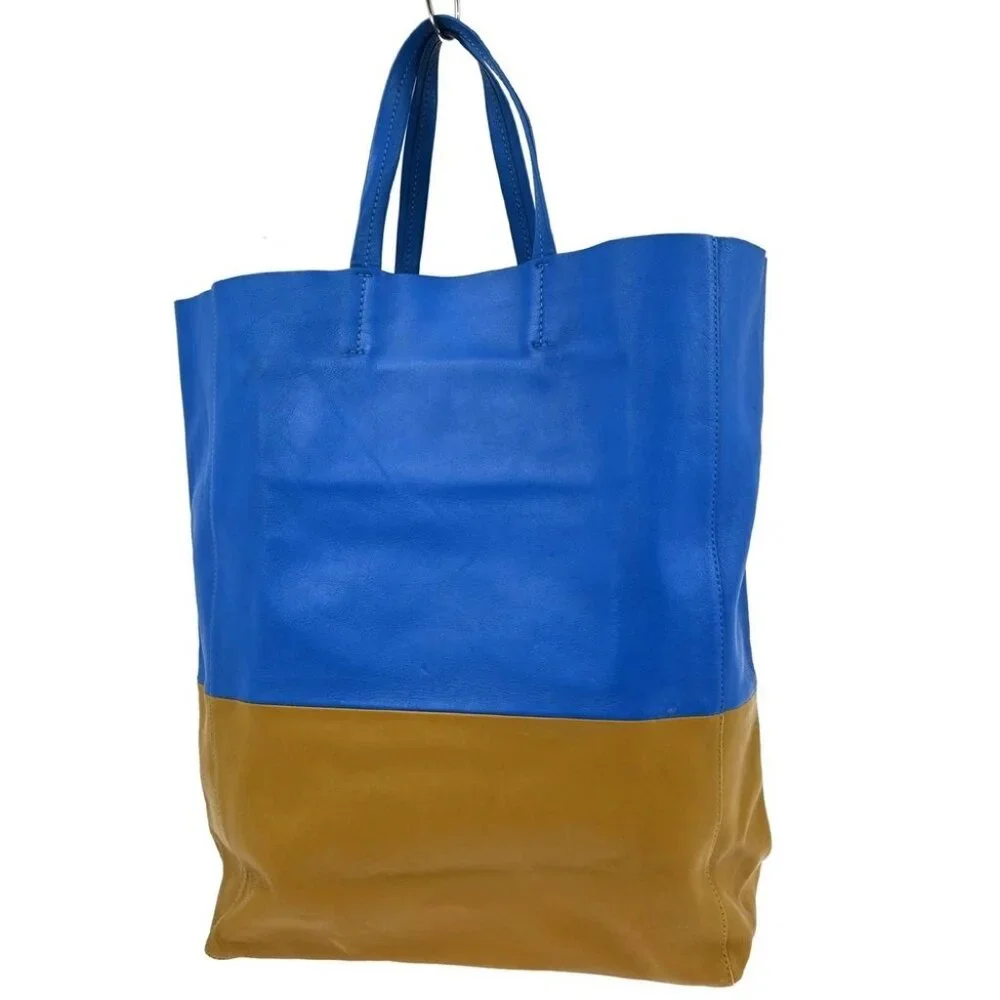 BUYIT Celine Blue Leather Horizontal Cabas Tote Handbag NQ03318 - Picture 2 of 10